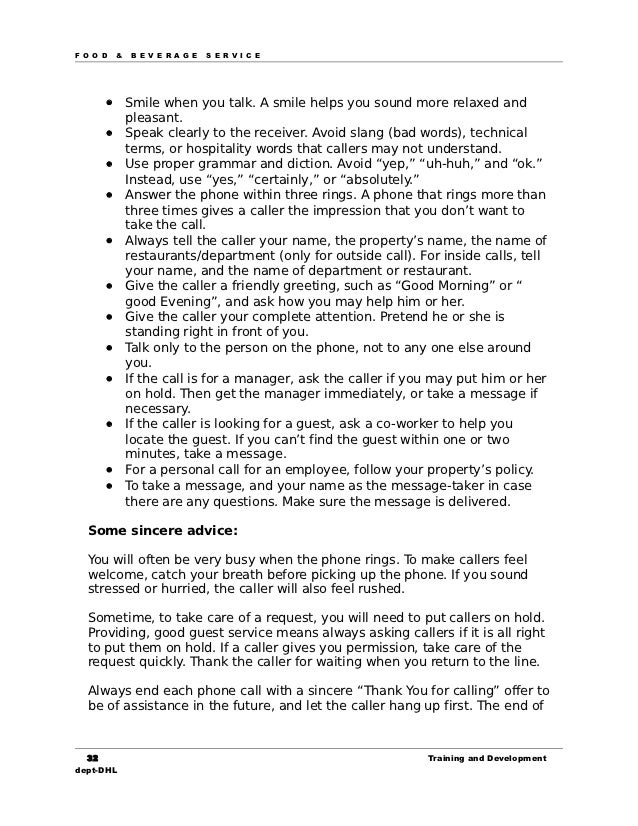 food and beverage manager duties pdf
