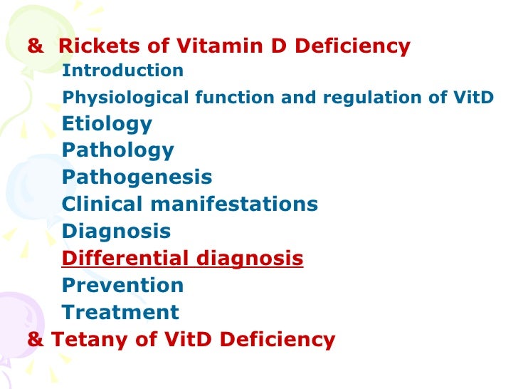 18 Rickets Of Vitamin D Deficiency,Tetany Of Vitamin D Deficiency
