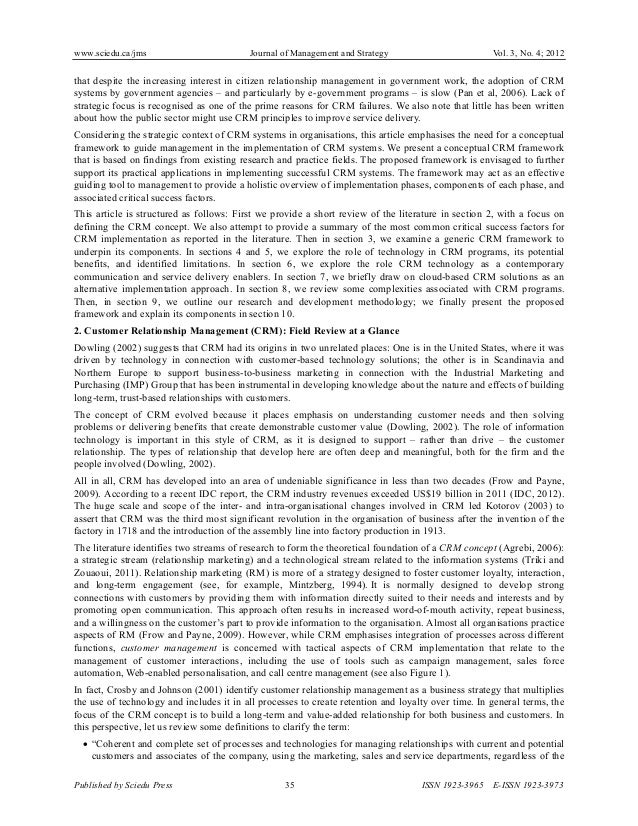 Relationship marketing literature review