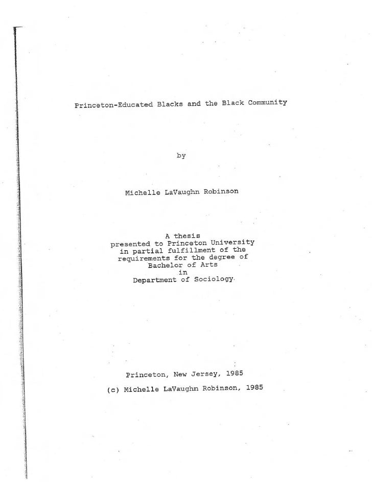 How did michelle obama get into princeton picture