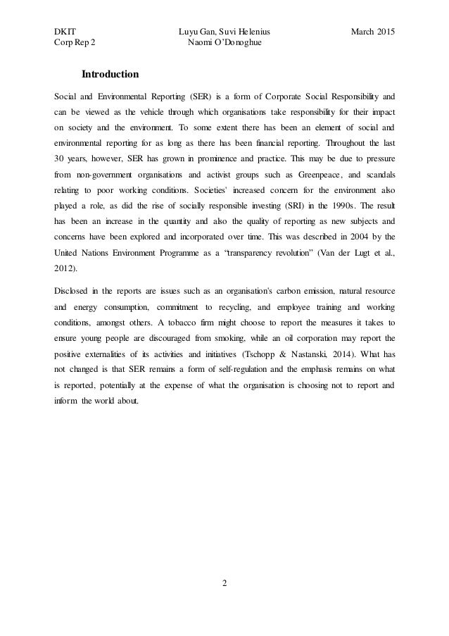 Social responsibility essays