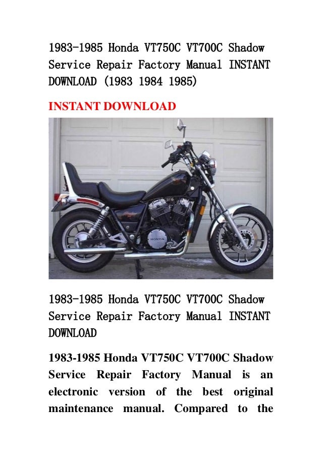 Honda Shadow 750 Service Manual Download