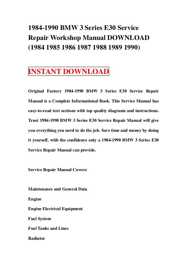 Download free software 3 5 Automotive Bmw Manual Repair Series