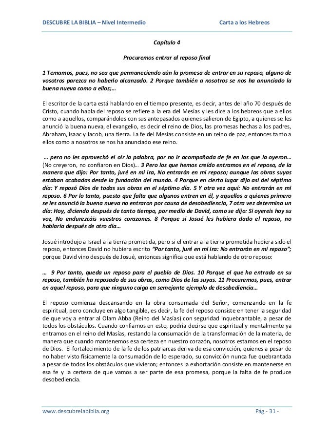 19 carta a los hebreos