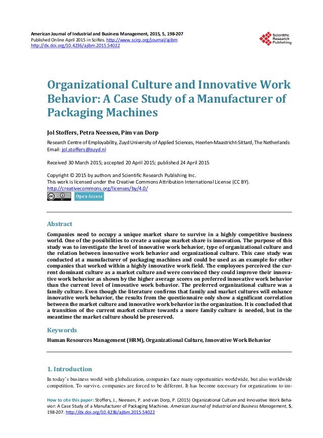 case study organizational culture
