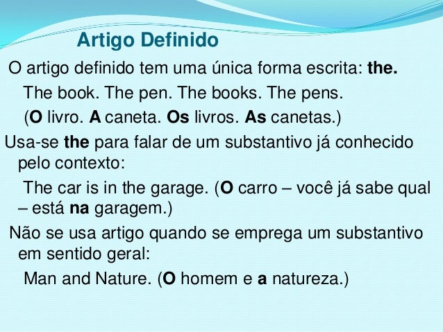 Artigo definido