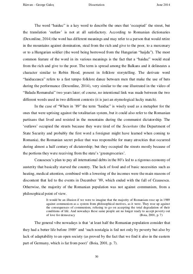 Outline of chapter 4 dissertation
