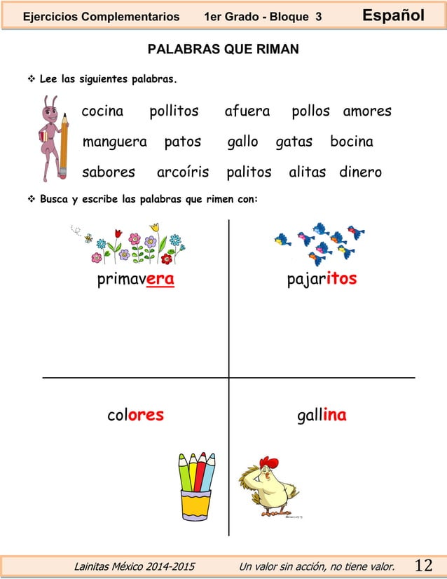Er Grado Bloque Ejercicios Complementarios Pdf Document Porn Sex