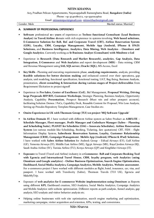 marketing analyst resume samples