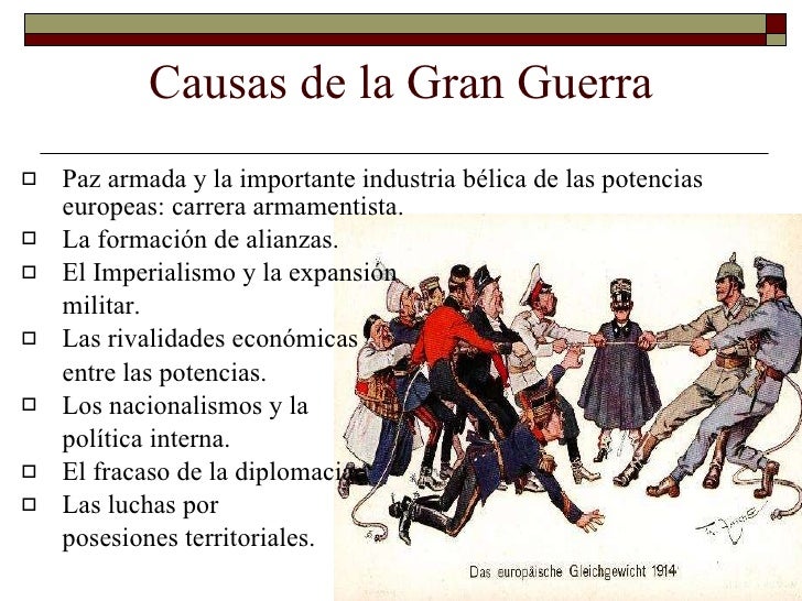 Resultado de imagen para causas de la guerra mundial