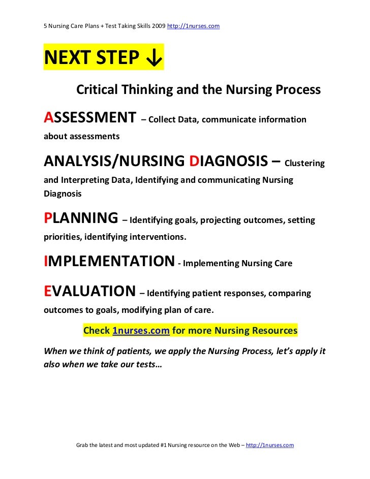 Critical thinking for nurses