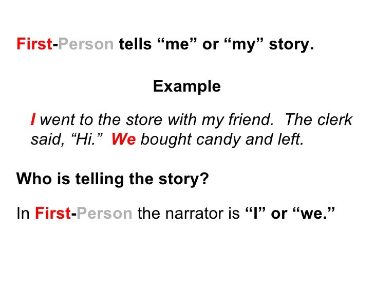 First-person narrative and essay