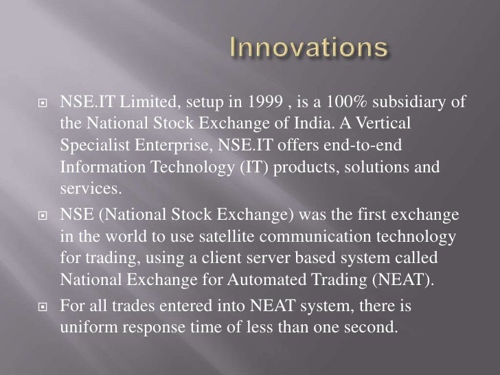 Nishant trading system for nse