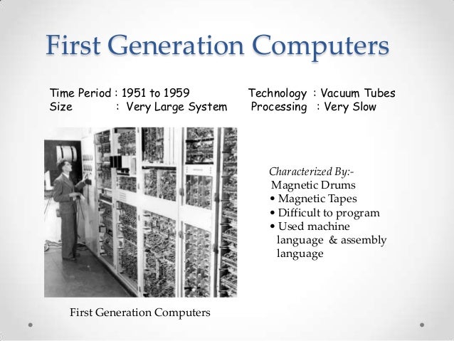 Size of The First Computer First Generation Computers