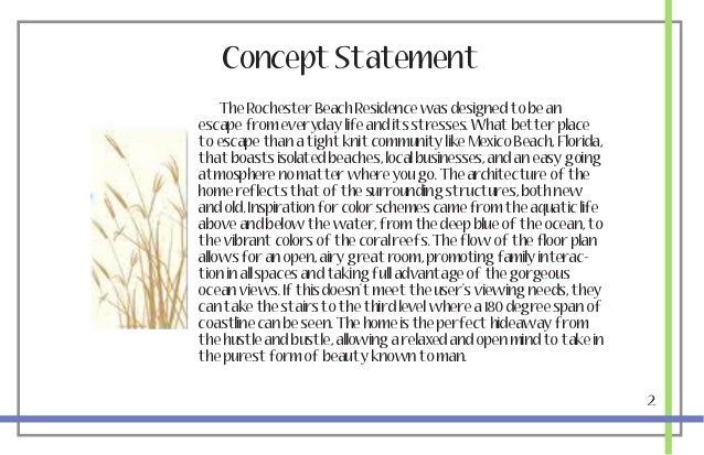 Design Concept Statement Architecture | 2 concept statement Design Concept Statement Architecture | 2 concept statement