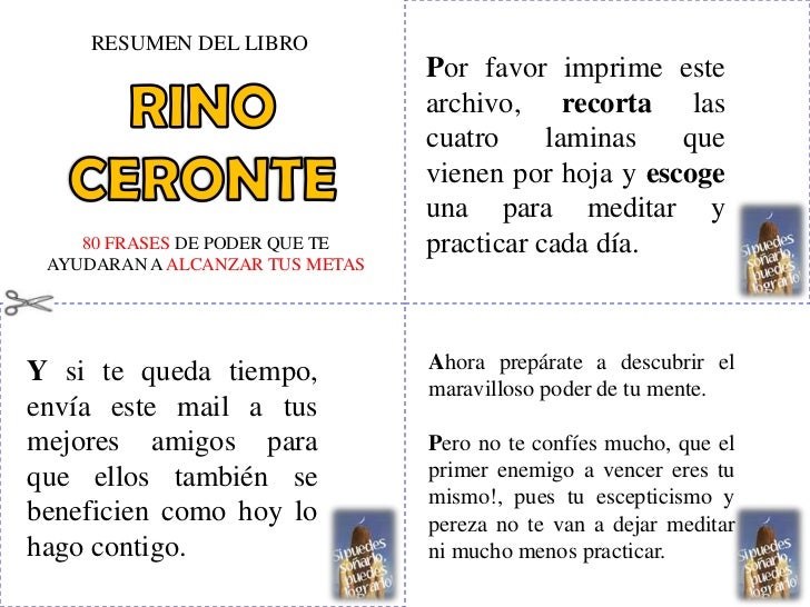Libro RINOCERONTE resumen especial por Wilson Beltran