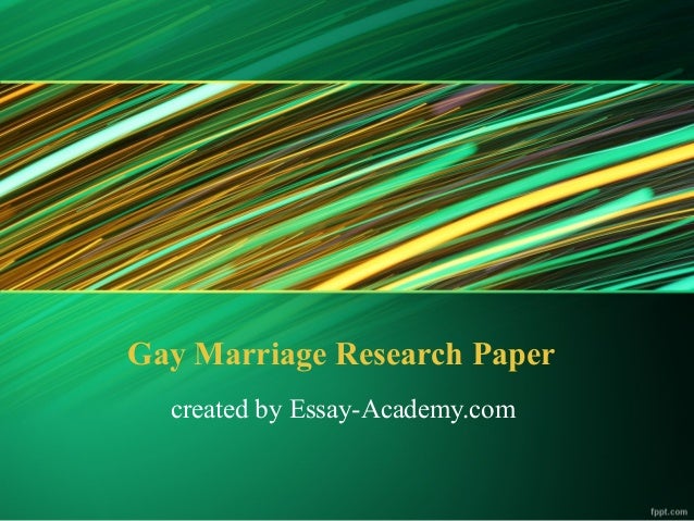 Marriage research essay