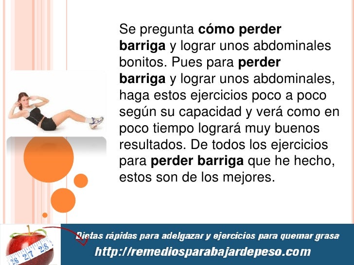 Como Adelgazar Solo Barriga