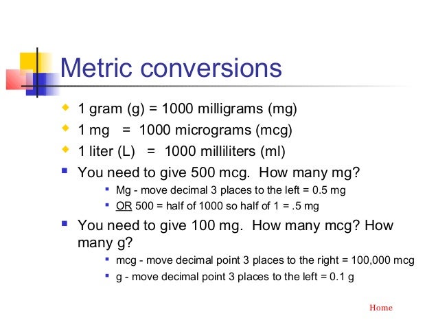 how many micrograms is 500 mg