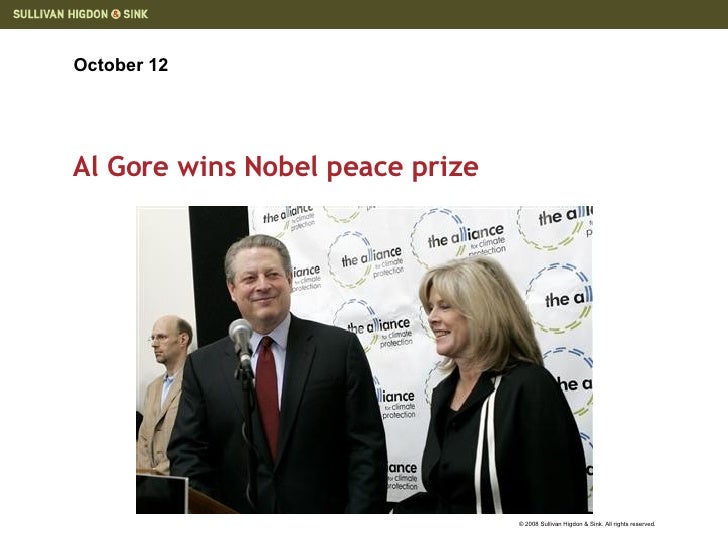 a review of al gore and his nobel peace prize Oslo, oct 12 former vice president al gore, who emerged from his loss in the muddled 2000 presidential election to devote himself to his passion as an environmental crusader, was awarded the 2007 nobel peace prize on friday, sharing it with the intergovernmental panel on climate. a review of al gore and his nobel peace prize Oslo, oct 12 former vice president al gore, who emerged from his loss in the muddled 2000 presidential election to devote himself to his passion as an environmental crusader, was awarded the 2007 nobel peace prize on friday, sharing it with the intergovernmental panel on climate.