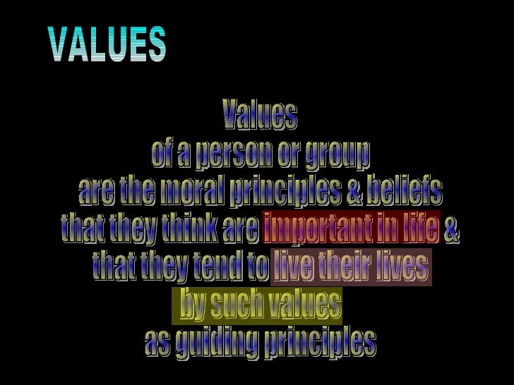 importance of values in life speech