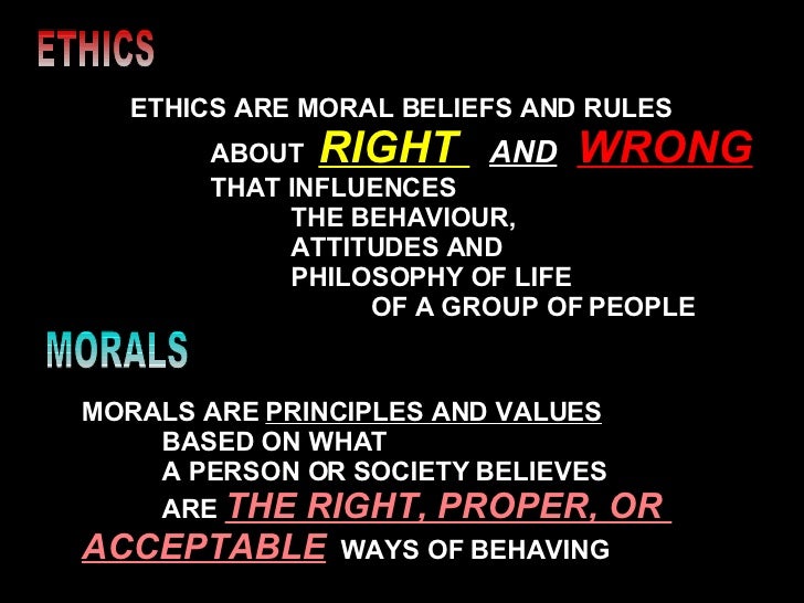 List of moral values and ethics