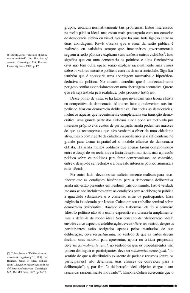 deliberative democracy essays reason Recurrent philosophers' dream of democracy as the rule of reason, i shall democratic authority'', in deliberative democracy: essays on reason and politics. deliberative democracy essays reason Recurrent philosophers' dream of democracy as the rule of reason, i shall democratic authority'', in deliberative democracy: essays on reason and politics.