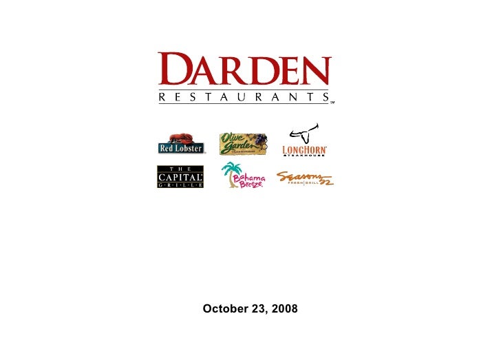Darden Restaurants Presentation