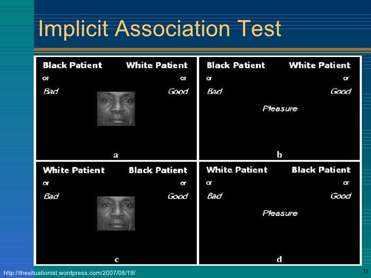 Implicit association test measures picture