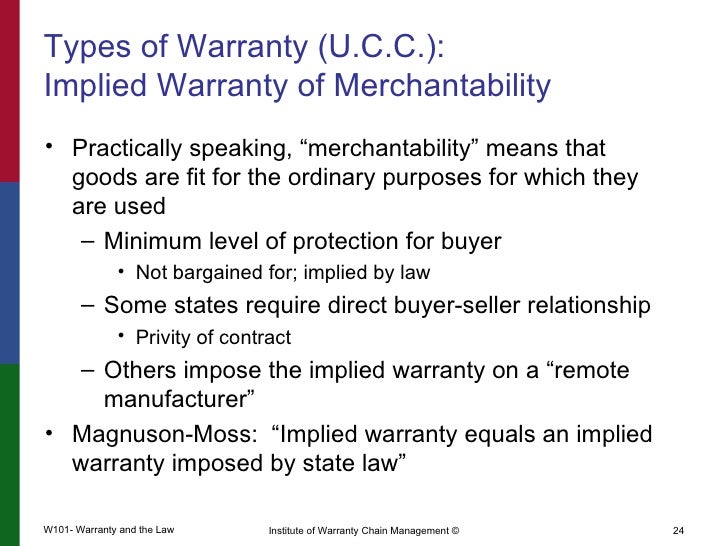 Product Warranty Law