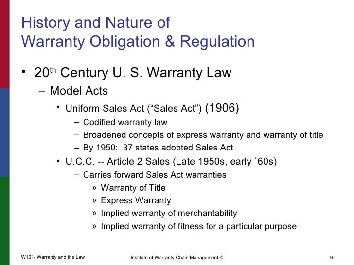 Product Warranty Law