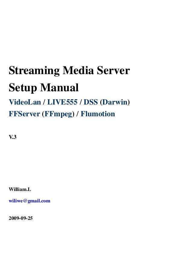 Streaming Media Server Setup Manual