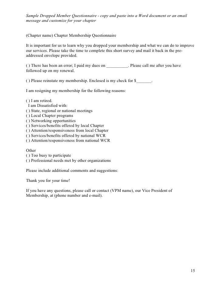 free survey template for word