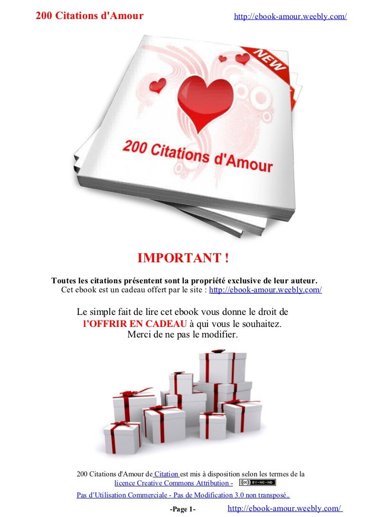200 Citations d�amour