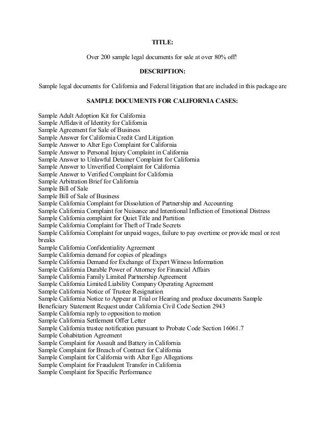 marital sample california settlement agreement