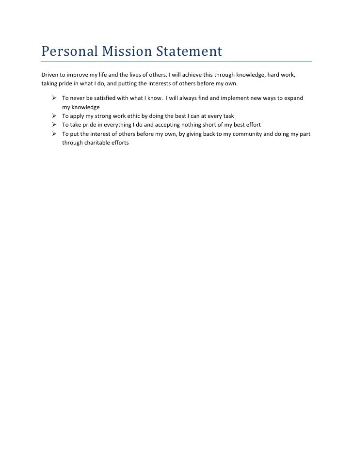 mission statement example for resumes