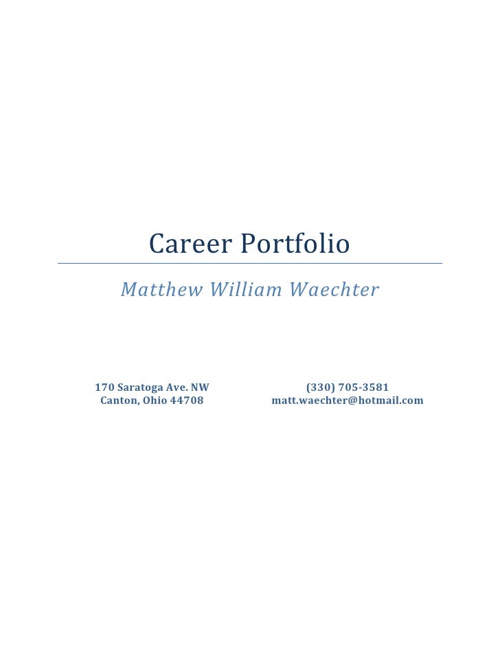 Career Portfolio Template career portfolio