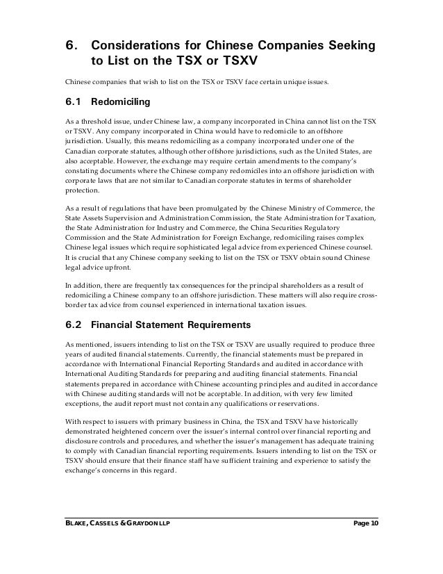 the tsx to listing guide on