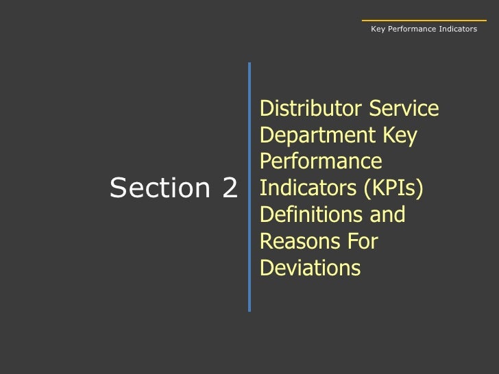 Key performance indicators for trading company