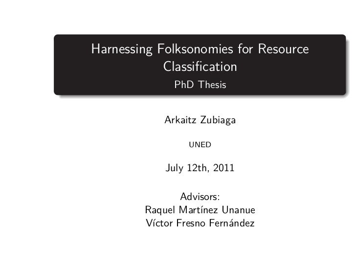 Master Thesis Folksonomy