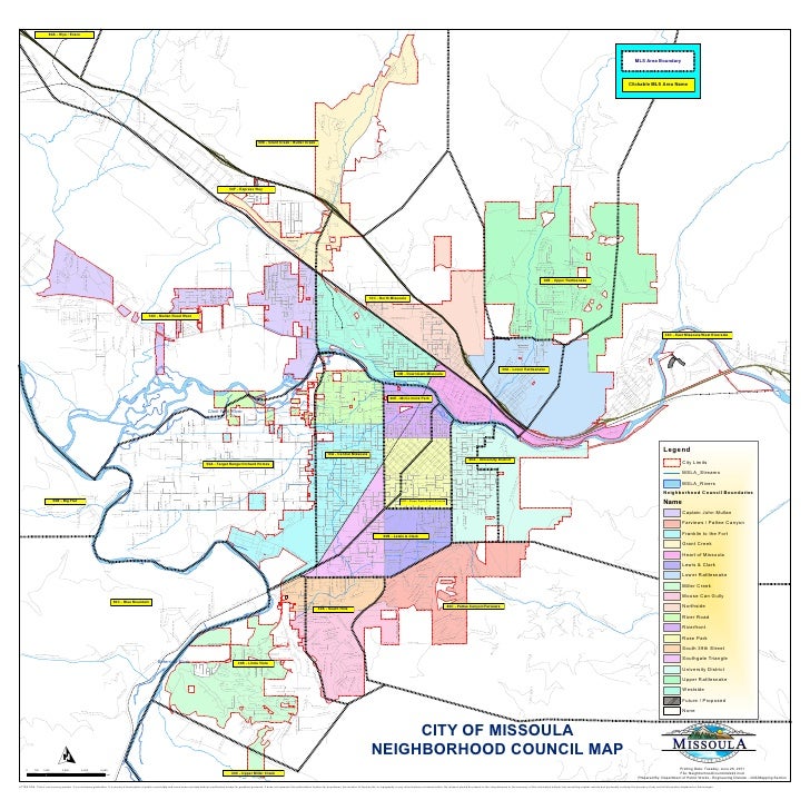 Missoula Neighborhoods Map