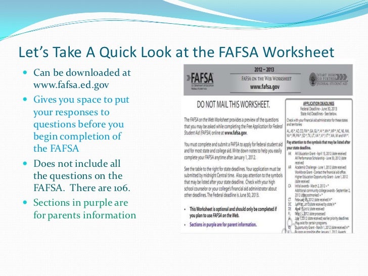 Worksheet Fafsa Worksheet fafsa on the web worksheet 15 16 intrepidpath 14 2016 13 hs f a presentation parsippany
