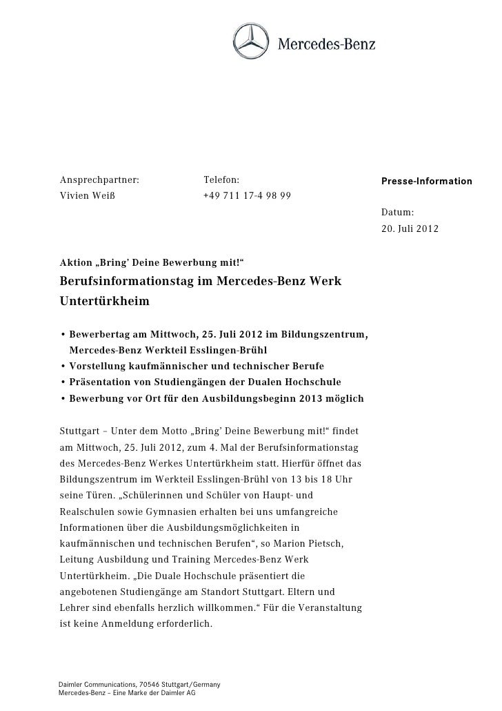 Mercedes Benz Bewerbung Schreiben Mercedes Benz Bewerbung Schreiben