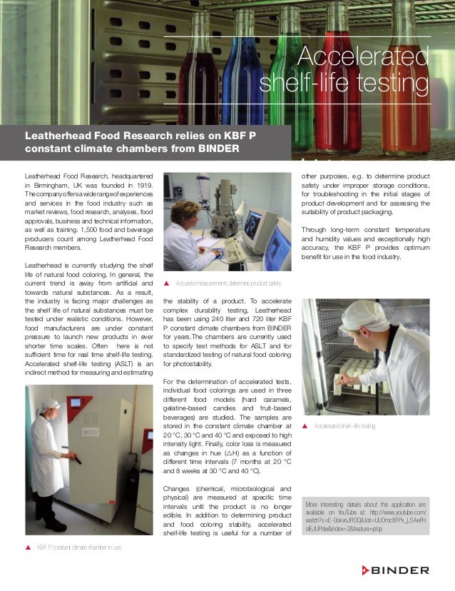 Accelerated Shelf Life Testing