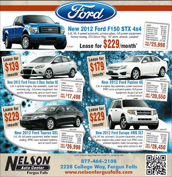 2012 Ford Lease Special near Fargo MN Nelson Auto Center