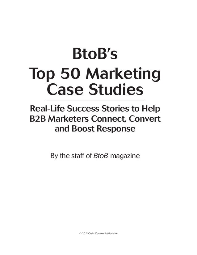 Marketing case study examples pdf
