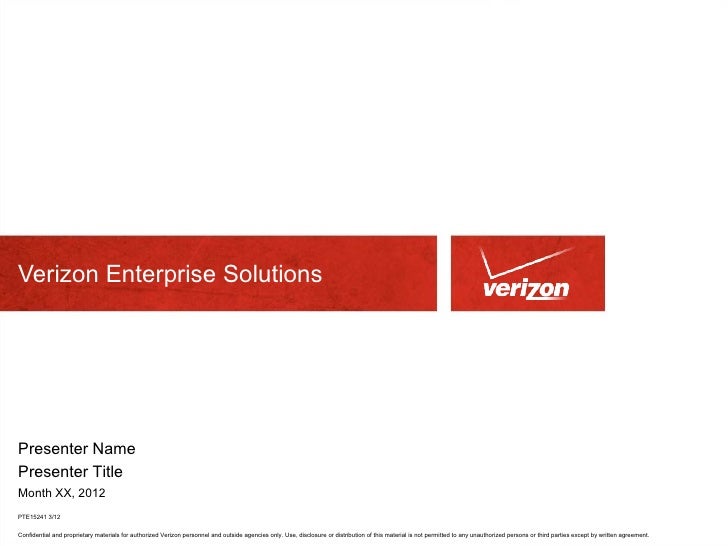 Verizon Enterprise Solutions Overview