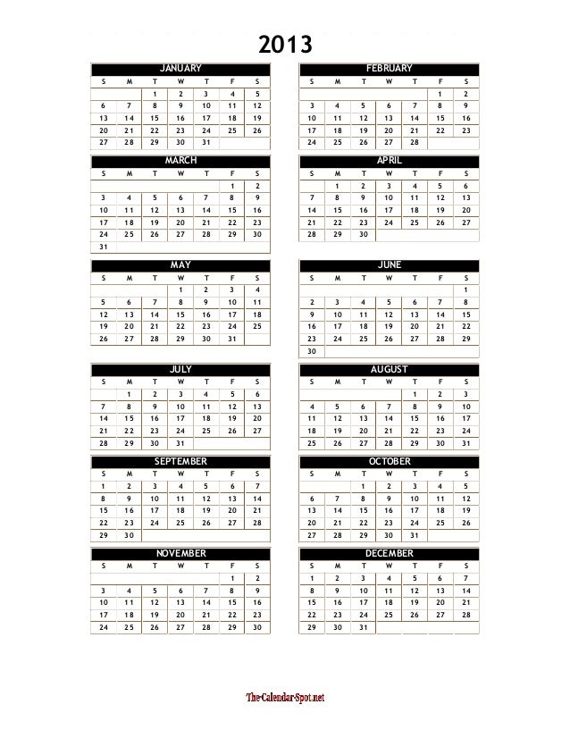 office 2013 calendar template