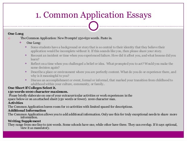 Common application adopts new essay prompts and a longer word count