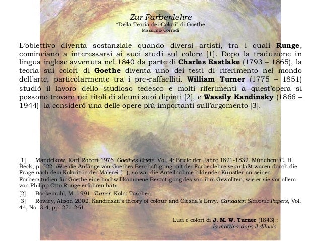 La teoria dei colori di Johann Wolfgang von Goethe